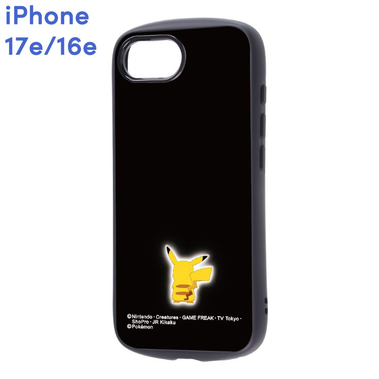 iPhone17e iPhone16e 케이스 포켓몬 피카츄 실루엣 캐릭터 상품 TPU 소프트 프레임 내충격 심플 스마트폰 커버 하이브리드 아이폰 아이폰 iPhone Puffull RC-PP50CMD2B-PK75