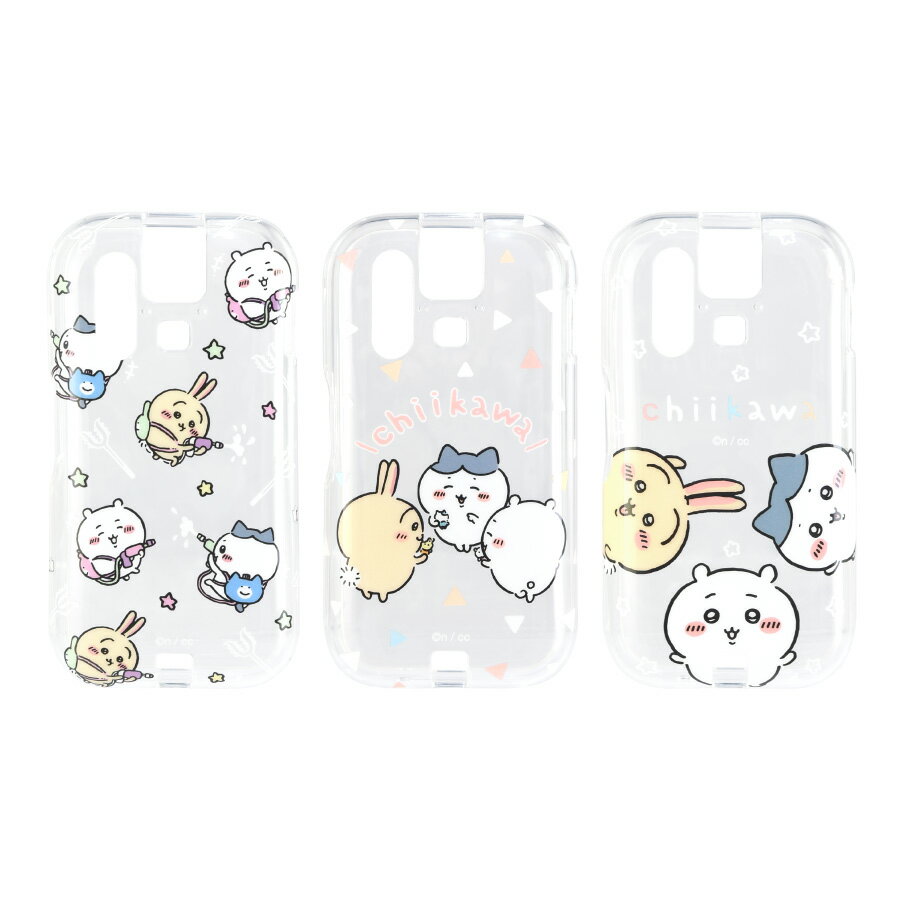 ちいかわ mamorino6 ケース カバー ハチワレ うさぎ みずてっぽう なんか似てるの 集合 クリア 透明 キャラクター グッズ au エーユー マモリーノ キッズケータイ CK-20のサムネイル