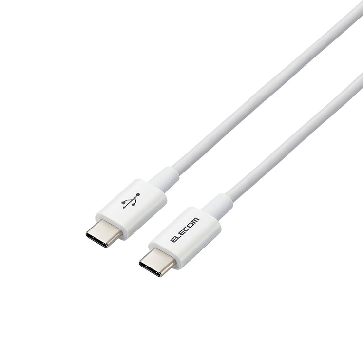 タイプC ケーブル USB Type C to Type C 0.3m PD 60W対応 【 Chromebook Mac PC iPad Android Nintendo Switch 等 Type-C 機器対応 】 ホワイト