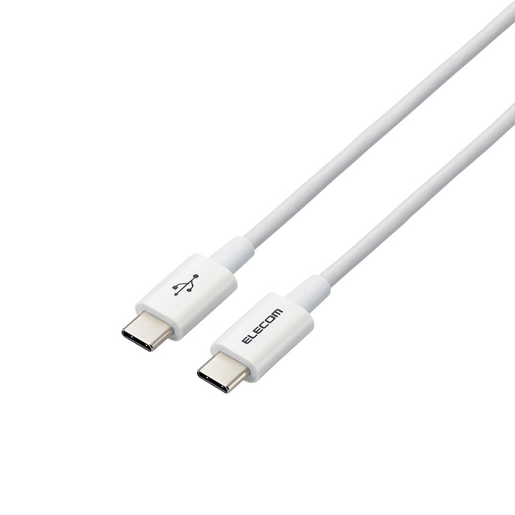 タイプC ケーブル USB Type C to Type C 1.2m PD 60W対応 【 Chromebook Mac PC iPad Android Nintendo Switch 等 Type-C 機器対応 】 ホワイト