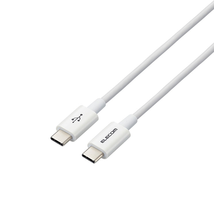 タイプC ケーブル USB Type C to Type C 2m PD 60W対応 【 Chromebook Mac PC iPad Android Nintendo Switch 等 Type-C 機器対応 】 ホワイト