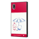 XperiaACEII ケース ムーミン RIVIERA バカンス ビーチ 水着 スマホ カバー キャラクター グッズ ホワイト レッド 耐衝撃 ハイブリッド ストラップホール スクエア KAKU SO-41B
