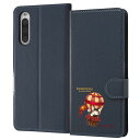 Xperia10IV 手帳型ケース 猫のダヤン ねこ ダヤン 猫 気球 WACHIFIELD ネイビー わちふぃーるど レザー PUレザー スマホ カバー シンプル 耐衝撃 頑丈 丈夫 強い カード 収納 ポケット ストラップホール 付 スタンド 機能 SO-52C SOG07
