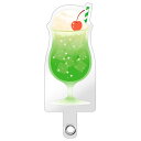 スマホ ストラップホルダー クリームーダ メロン レトロ かわいい スマホショルダー パーツ 挟むだけ パーツ アクセサリー 金具 追加 全機種対応 取付用パーツ iPhone スマホ 携帯 Android アイホン IS-CSTH2S-CS1
