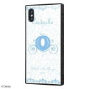 iPhone XS 耐衝撃ケース ディズニー シンデレラ ハイブリッドカバー KAKU スクエア 四角 キャラ おしゃれ かわいい 可愛い イングレム IQ-D...