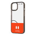 iPhone15 ケース ディズニー ミッキーマウス クリア 透明 ハイブリッド キャラクター グッズ カラー 赤 レッド パンツ しっぽ 保護 スマホ カバー ハード アイフォン アイホン Charaful IN-DP41UC2-MK27