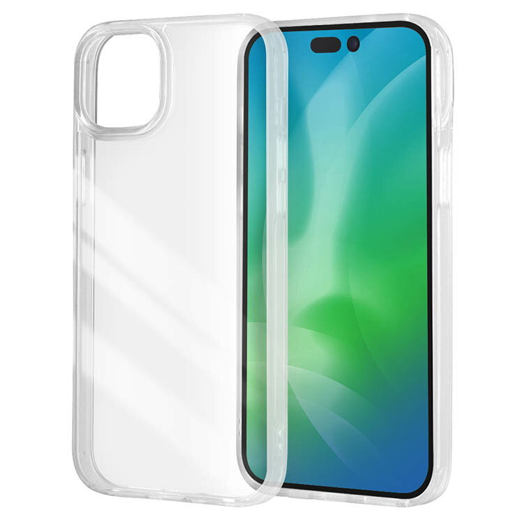 乐天商城 - iPhone15Plus ケース クリア 透明 衝撃吸収 ハイブリッド シンプル 無地 保護 スマホ カバー ハード アイフォン アイホン RT-P43CC2-CM