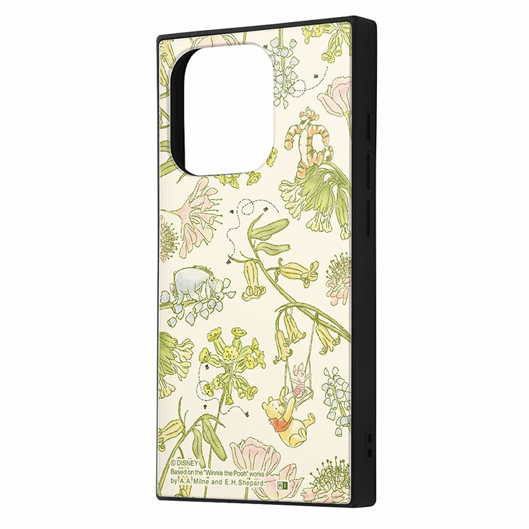 iPhone15Pro ケース ディズニー プーさん ベージュ ナチュラル ボタニカル キャラクター