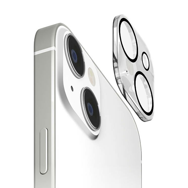 iPhone15 iPhone15Plus カメラ フル プロテクター ガラス フィルム 10H 保護 レンズ クリア 透明 背面カメラ 一体型 タイプ 簡単 貼付け PG-23ACLG01CL