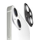 iPhone15 iPhone15Plus カメラ フル プロテクター ガラス フィルム 10H ブラック アルミ 保護 レンズ 背面カメラ 一体型 タイプ 簡単 貼付け PG-23ACLG09BK