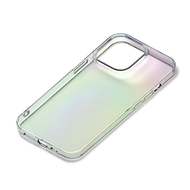 乐天商城 - iPhone15Pro ケース クリア 透明 オーロラ ソフト TPU スマホ カバー シンプル 無地 アイフォン アイホン 2023 6.1inch 3眼 ラウンド PG-23BTP02AR