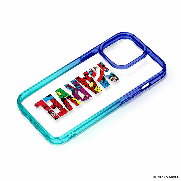 乐天商城 - iPhone15Pro ケース マーベル クリア 透明 グラデーション フレーム ハイブリッド キャラクター グッズ ロゴ スマホ カバー アイフォン アイホン 2023 6.1inch 3眼 PG-D23BPT20MVL