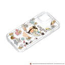 iPhone15 ケース トムとジェリー クリア 透明 ハイブリッド キャラクター グッズ サーフ スマホ カバー アイフォン アイホン 2023 6.1inch 2眼 PG-W23APT01TAJ