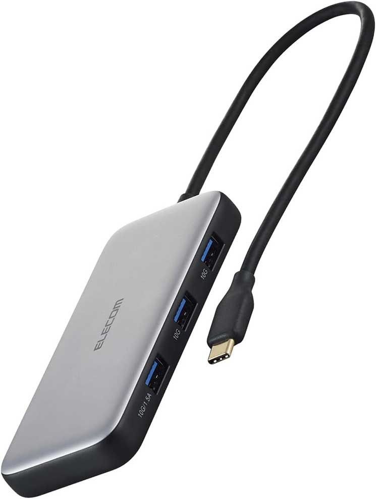 USB Type C ドッキングステーション ハブ 5-in-1 PD 85W出力 USB-C ×1 USB-A ×3 HDMI ×1 【 Windows 11 10 macOS iPadOS 対応 】 シルバー