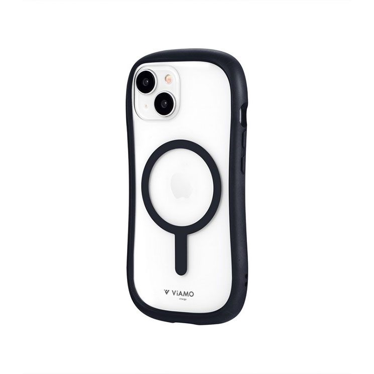 乐天商城 - iPhone15 iPhone14 ケース クリア 透明 ミッドナイト ブラック ストラップホルダー 付 MagSafe 対応 耐衝撃 MILスペック 無地 保護 スマホ カバー シンプル ラウンド フォルム くびれ アイフォン アイホン 2023 2022 6.1inch 2眼 ViAMO charge LN-IM23VMCMBK