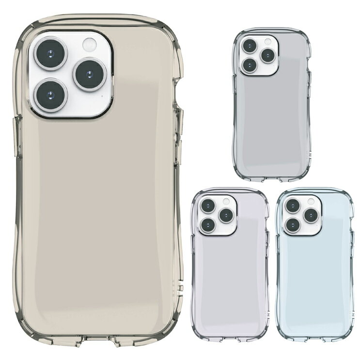 乐天商城 - iPhone15Pro ケース クリア 透明 クリスタル スマホ カバー ベージュ ライト ブルー ピンク スモーク グレー スケルトン エアクッション アイフォン アイホン 2023 6.1inch 3眼 GMD-17