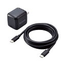 USB 充電器 PD 65W PPS対応 Type-C ×1 ノートPC対応 折りたたみプラグ 小型 【 MacBook Windows iPad iPhone Android 各種対応 】 C-Cケーブル付属 ブラック エレコム