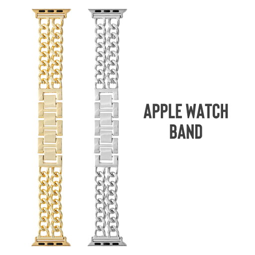 AppleWatch バンド ベルト メタル Wチェーン 41mm 40mm 38mm 対応 交換用 シルバー ゴールド CORVIN アップルウォッチ LN-AW41B13 AppleWatch バンド ベルト メタル Wチェーン 41mm 40mm 38mm 対応 交換用 シルバー ゴールド CORVIN アップルウォッチ LN-AW41B13