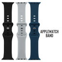 AppleWatch バンド ベルト シリコン ベーシック デザイン 41mm 40mm 38mm 対応 交換用 ソフト ブラック グレー ネイビー CORVIN アップルウォッチ LN-AW41B36(2)