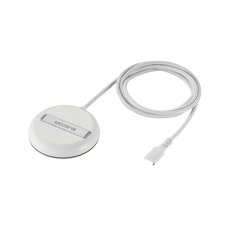 ワイヤレス充電器 Qi 認証 Qi2 対応 15W / 7.5W / 5W マグネット式 卓上 スタンド 2Way ケーブル一体 1m 置くだけ充電器 【 iPhone 各種対応 】 ホワイト