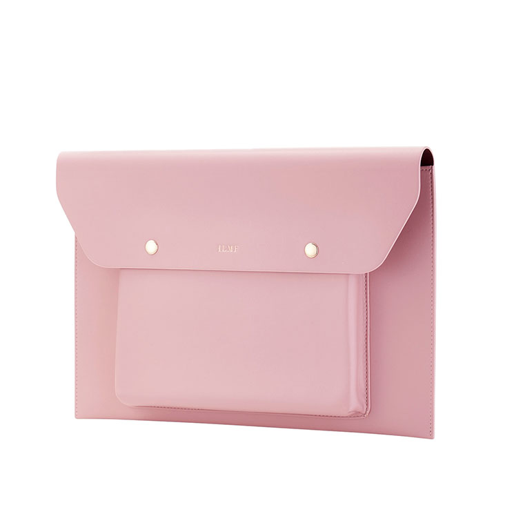 パソコンケース 14インチ レザー スリム PCケース フロントポケット付 【 14inchまでの MacBook Pro / Air ノートパソコン 等収納対応 】 ILMF ピンク エレコム