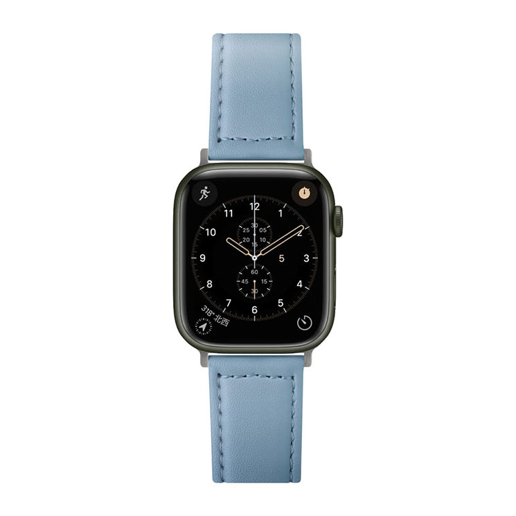 クロスロード　楽天市場店のAppleWatch バンド ベルト PU レザー 49mm 45mm 44mm 42mm 対応 交換用 ブラック グレー ベージュ ブルー ピンク アップルウォッチ 軽くて 丈夫 上品 高級感 PG-AW49PU｜アングル3