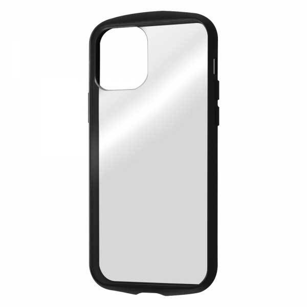 乐天商城 - iPhone 12 12Pro 耐衝撃ケース ブラック カバー Puffull クリア 硬度2H ポリカーボネイト シンプル RT-P27CC14-CBM