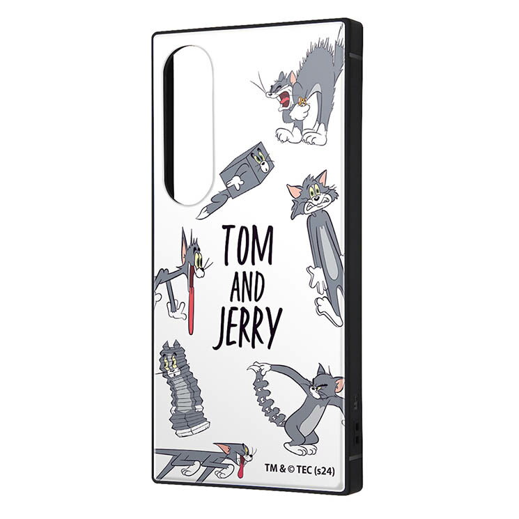 Xperia1VI ケース トムとジェリー トム おかしなトム ギャグ キャラクター グッズ 耐衝撃 スマホ カバー エアクッション ハイブリッド スクエア 角 シルエット フォルム Xperia 1 VI エクスペリア SO-51E SONY ソニー KAKU IQ-WXP1M6K3TB-TJ10