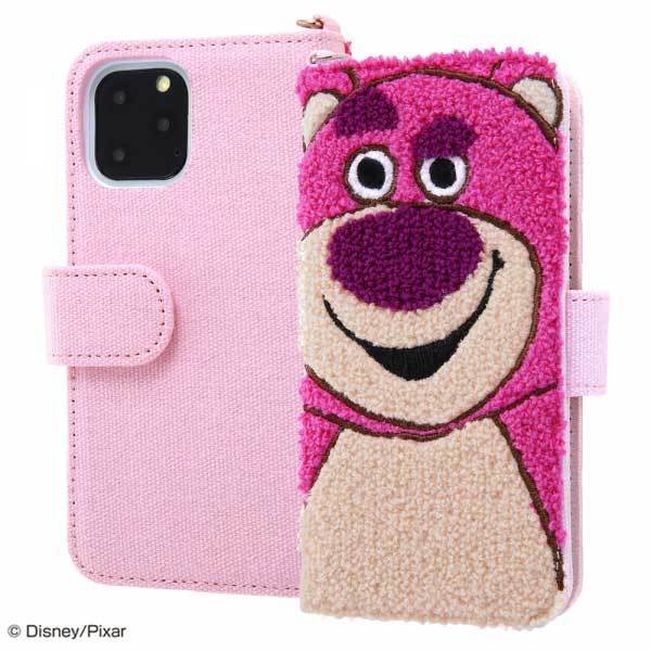 iPhone 11Pro 手帳型ケース ディズニー ピクサー トイストーリー ロッツォ 手帳カバー サガラ刺繍 ミラー カードポケット かわいい おしゃれ IS-DP23SGR1-LT