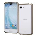 AQUOS R compact 耐衝撃ケース ブラック ハイブリッドカバー 硬度2H 保護 シンプル 本体 透明 イングレム RT-AQRCOCC2-BM