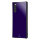 Xperia 10 II エクスペリア SO-41A SOV43 耐衝撃ケース パープル カバー KAKU 四角 ハイブリッド スクエアおしゃれ シンプル イングレ..