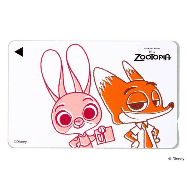 ICカードステッカー ディズニー ズートピア ジュディ&ニック シール デコ 個人情報保護 通勤 通学 キャラ かわいい おしゃれ suica RT-DICSE-Z03