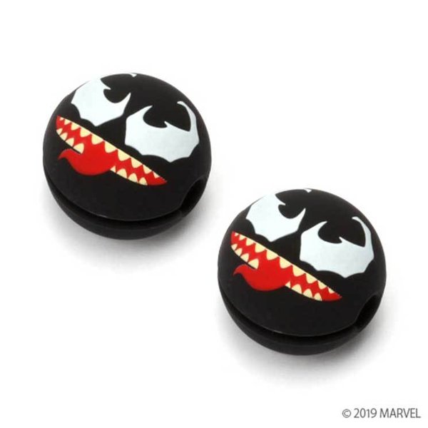 スマートフォン ケーブルホルダー MARVEL ヴェノム シリコン 机 壁 固定 配線 防止 デスク 貼り付け オフィス 充電 収納 可愛い かわいい おしゃれ キャラ