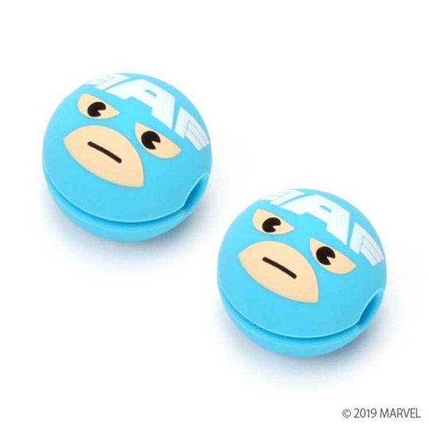 スマートフォン ケーブルホルダー MARVEL キャプテンアメリカ シリコン 机 壁 固定 配線 デスク 貼り付け オフィス 充電 収納 可愛い かわいい おしゃれ キャラ