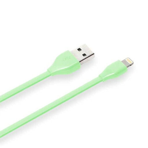 iPhone ケーブル グリーン Lightningコネクタ USBフラットケーブル 0.5m 充電 通信 PGA iPhone ケーブル グリーン Lightningコネクタ USBフラットケーブル 0.5m 充電 通信 PGA