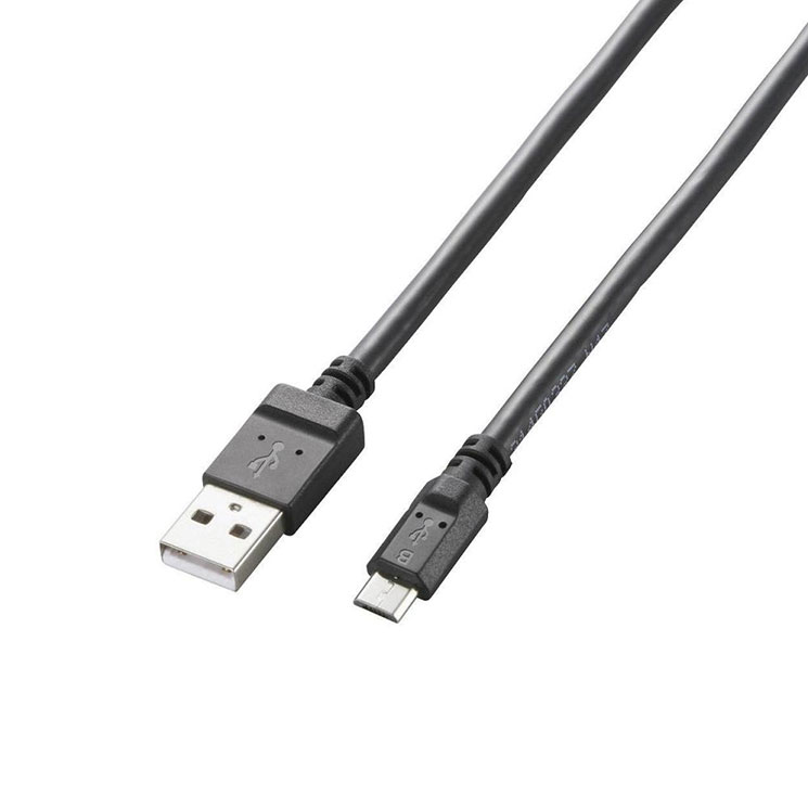 エレコム microUSBケーブル 2A出力 スタンダード通信・充電 0.8m ブラック MPA-AMB2U08BK