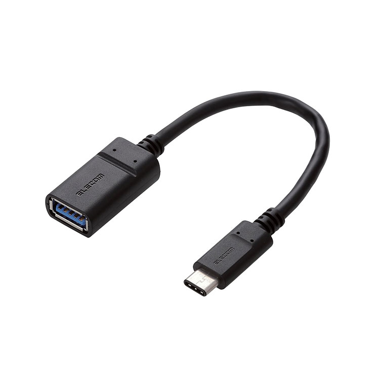 ELECOM 스마트폰용 USB 케이블 USB3.1 (CA 여성) 인증품 0.15m 블랙 MPA-AFCM01NBK