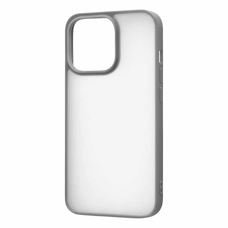 iPhone 13Pro ケース シアーホワイト グレー ハイブリッドカバー SHEER 透明 クリア マット さらさら ラバー おしゃれ オシャレ かわいい 可愛い シンプル イングレム
