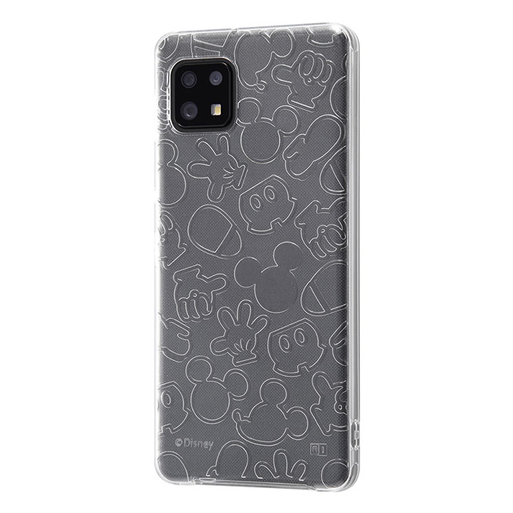 乐天商城 - AQUOS sense6s sense6 ケース ディズニー ミッキーマウス TPUソフト カバー キラキラ ラメ クリア 透明 かわいい 可愛い おしゃれ オシャレ シンプル イングレム