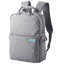 エレコム カメラバッグ リュック オフトコ off toco 2way 撥水加工 ワンタッチ開閉 14インチPC収納 ペットボトルバンド グレー ELECOM