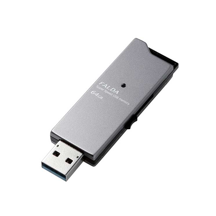 쥳 USB USB3.1(Gen1) ® 200MB s 64GB Ǻ ֥å 1ǯݾ ELECOM