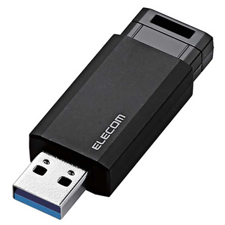 쥳 USB USB3.1(Gen1) Υå 128GB ȥ꥿ǽ 1ǯݾ ֥å ELECOM