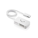 エレコム メモリリーダライタ SD+mS+CF対応 ホワイト顔 ELECOM
