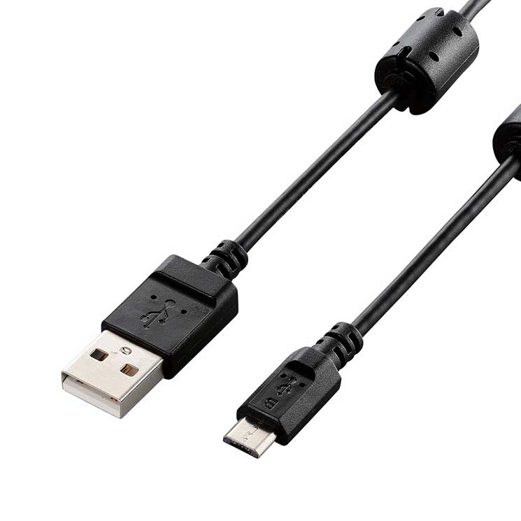 エレコム デジカメ用USBケーブル microB フェライトコア 1.5m ブラック ELECOM