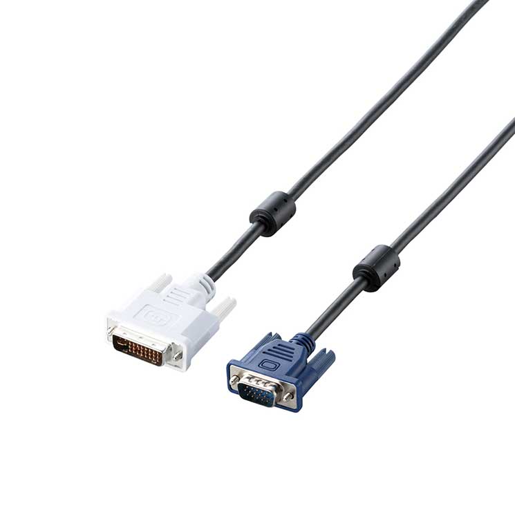 エレコム DVI-D-sub15ピン変換ケーブル アナログ接続 1.5m ブラック ELECOM