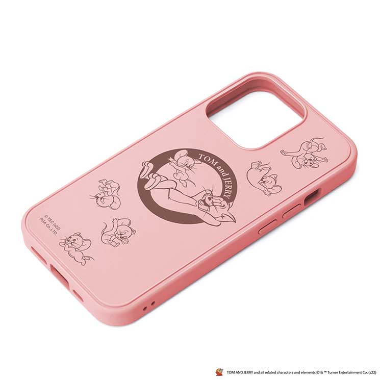 iPhone 13 Pro ケース トムとジェリー ピンク MagSafe対応 抗菌ハイブリッドカバー SIAA 清潔 かわいい 可愛い おしゃれ オシャレ シンプル キャラ PGA