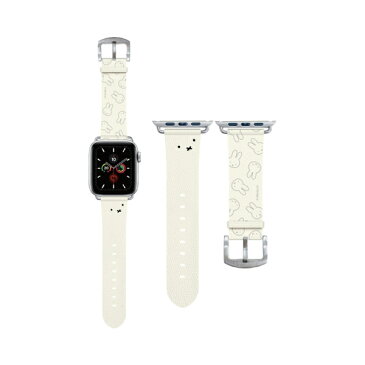 Apple Watch 45 44 42mm Apple Watch バンド ミッフィー フェイス ベルト レザーバンド 替え かわいい 可愛い おしゃれ オシャレ キャラ グルマン