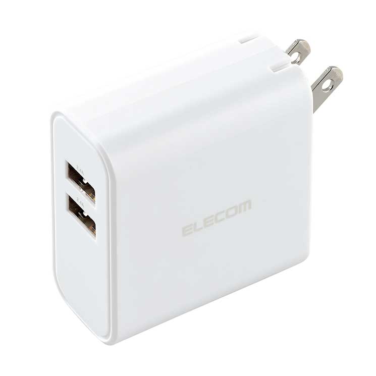 エレコム スマホ充電器 USB充電器 USBポート×2 コン