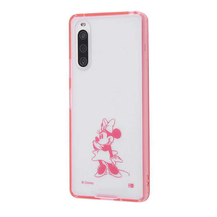 乐天商城 - Xperia 10 IV エクスペリア SO-52C , SOG07 , XQ-CC44 ケース ディズニー ミニーマウス ハイブリッドカバー Charaful クリア 透明 かわいい 可愛い おしゃれ オシャレ シンプル キャラ レイアウト
