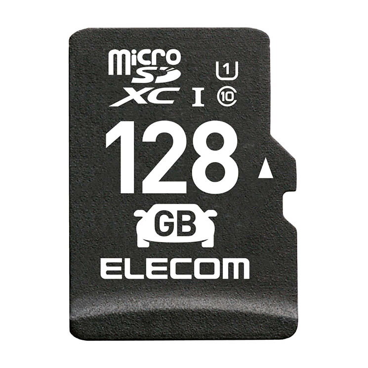 エレコム マイクロSDカード microSDXC 128GB Class10 UHS-I ドライブレコーダー対応 カーナビ対応 防水 IPX7 SD変換アダプター付 高耐久モデル